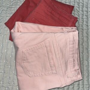 Gloria Vanderbilt Coral and Pink Jeans, 2 pair